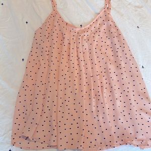 Torrid Pink with Black Hearts Cami Size 3